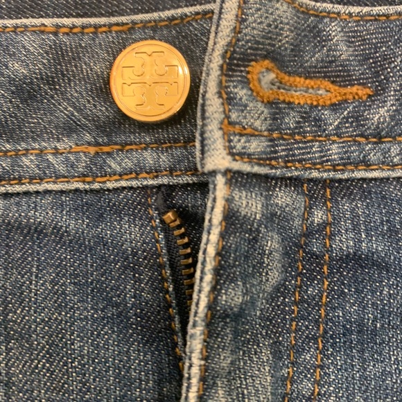 Tory Burch size 24 blue jean shorts - Picture 5 of 10
